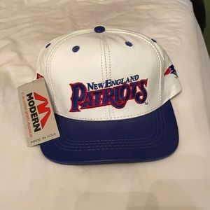 Vintage New England Patriots Leather Hat